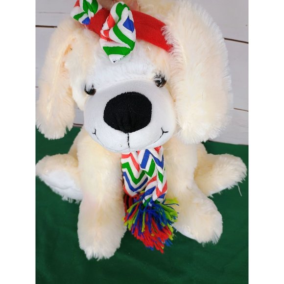 Dan‎ Dee Winter Hat & Scarf Puppy Dog 13" SOFT Plush Stuffed Animal Toy - Picture 5 of 7
